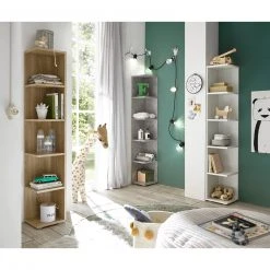 Eckregal - Beton-Optik - 142 cm hoch -Esszimmer Verkaufsgeschäft 0153001901 08 1600Wx1600H