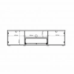 Lowboard - Bartex Eiche-grau - Schubkasten - 154 cm -Esszimmer Verkaufsgeschäft 0153002700 03 1600Wx1600H