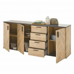 Sideboard - Bartex Eiche-grau - 4 Schubkästen - 185 cm -Esszimmer Verkaufsgeschäft 0153002800 02 1600Wx1600H