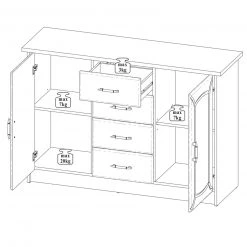 Sideboard - Buche - 125 cm breit -Esszimmer Verkaufsgeschäft 0153004700 02 1600Wx1600H