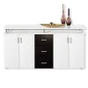 Sideboard LIFT - weiß-schwarz - 178 cm