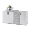 Sideboard - weiß-Beton-Optik - 160 cm breit