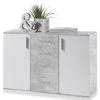 Sideboard - weiß-Beton-Optik - 120 cm breit