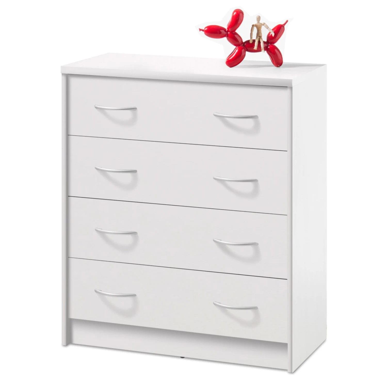 Kommode - weiß - 86 cm hoch 1 Kommode - weiß - 86 cm hoch