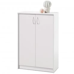 Kommode - weiß - 2 Türen - 112 cm hoch