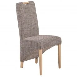 Stuhl - beige-braun - Eiche massiv