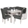 4-teilige Eckbankgruppe - Sandeiche - 160x120 cm