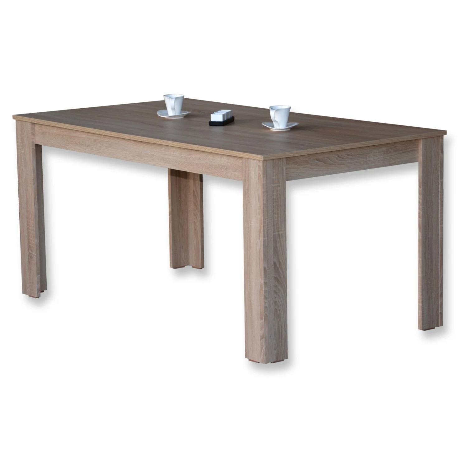 Esstisch - Eiche Sonoma - ausziehbar - 160x90 cm 2 Esstisch - Eiche Sonoma - ausziehbar - 160x90 cm – Bild 2