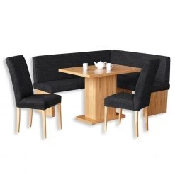 Eckbank - Kernbuche - schwarz