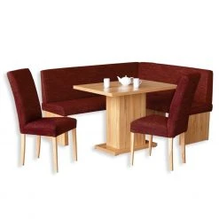 Eckbank - Kernbuche - bordeaux