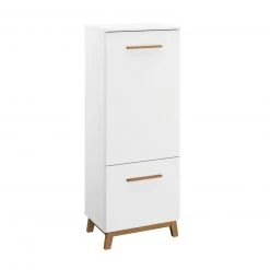 Kommode - alpinweiß - 2 Drehtüren - 127 cm hoch