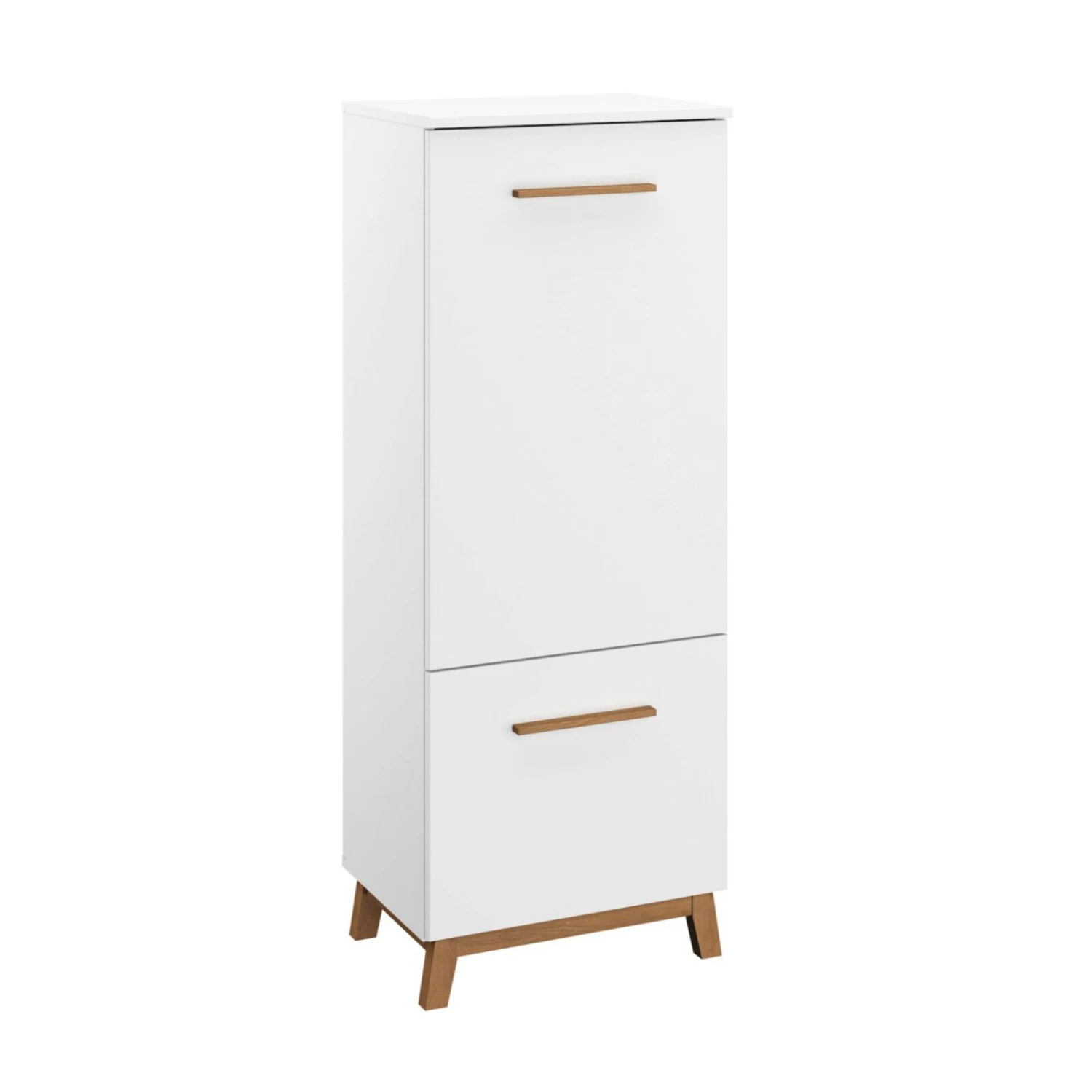 Kommode - alpinweiß - 2 Drehtüren - 127 cm hoch 1 Kommode - alpinweiß - 2 Drehtüren - 127 cm hoch