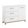 Kommode - alpinweiß - 3 Schubkästen - 116 cm