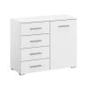Kommode - alpinweiß - 4 Schubkästen - 80 cm