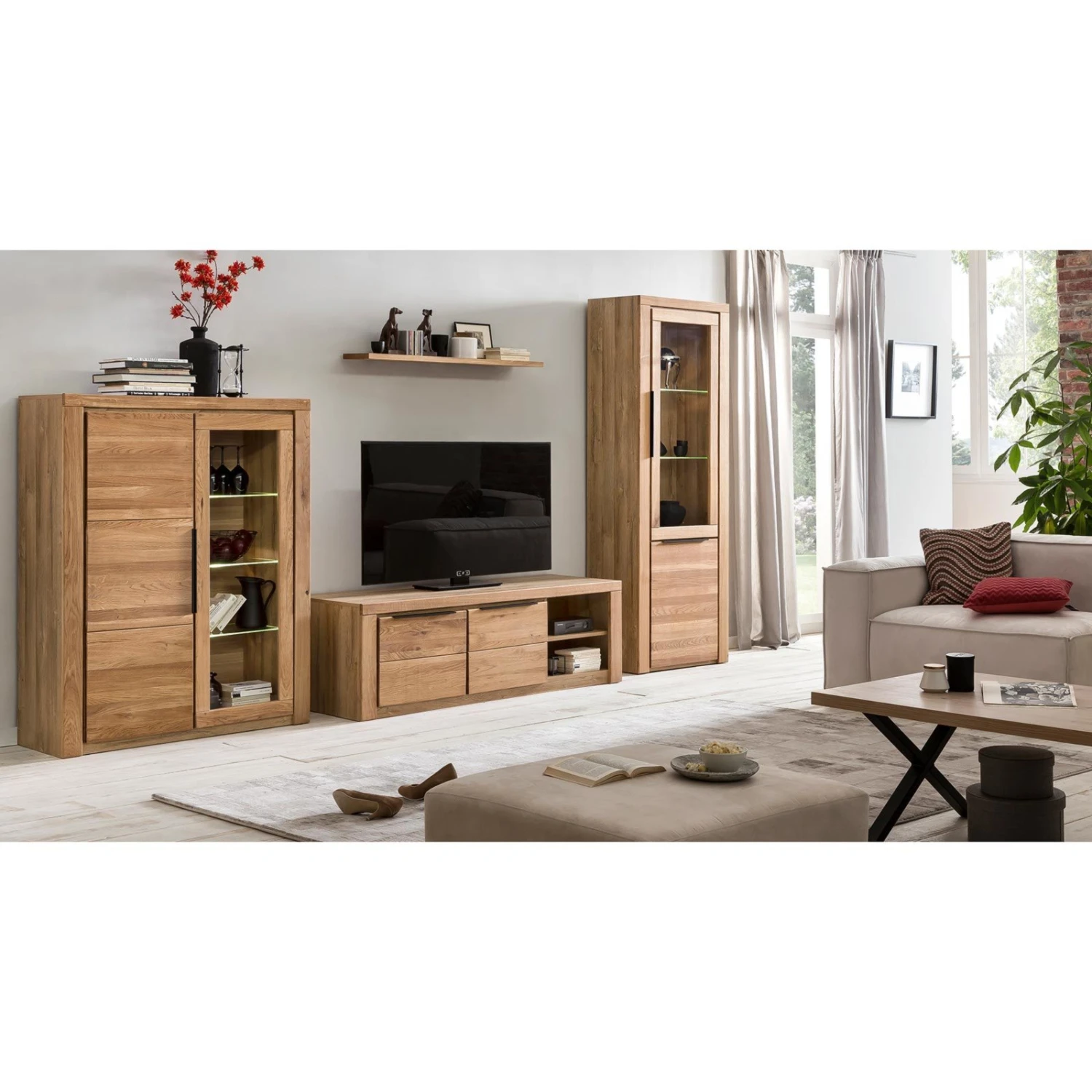 Sideboard - Eiche - teilmassiv - 160 cm breit 3 Sideboard - Eiche - teilmassiv - 160 cm breit – Bild 3