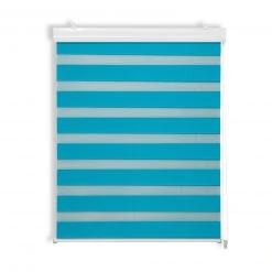 Doppelrollo mit Blende - petrol - 80x180 cm