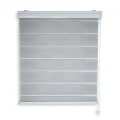 Doppelrollo - grau - 60x180 cm