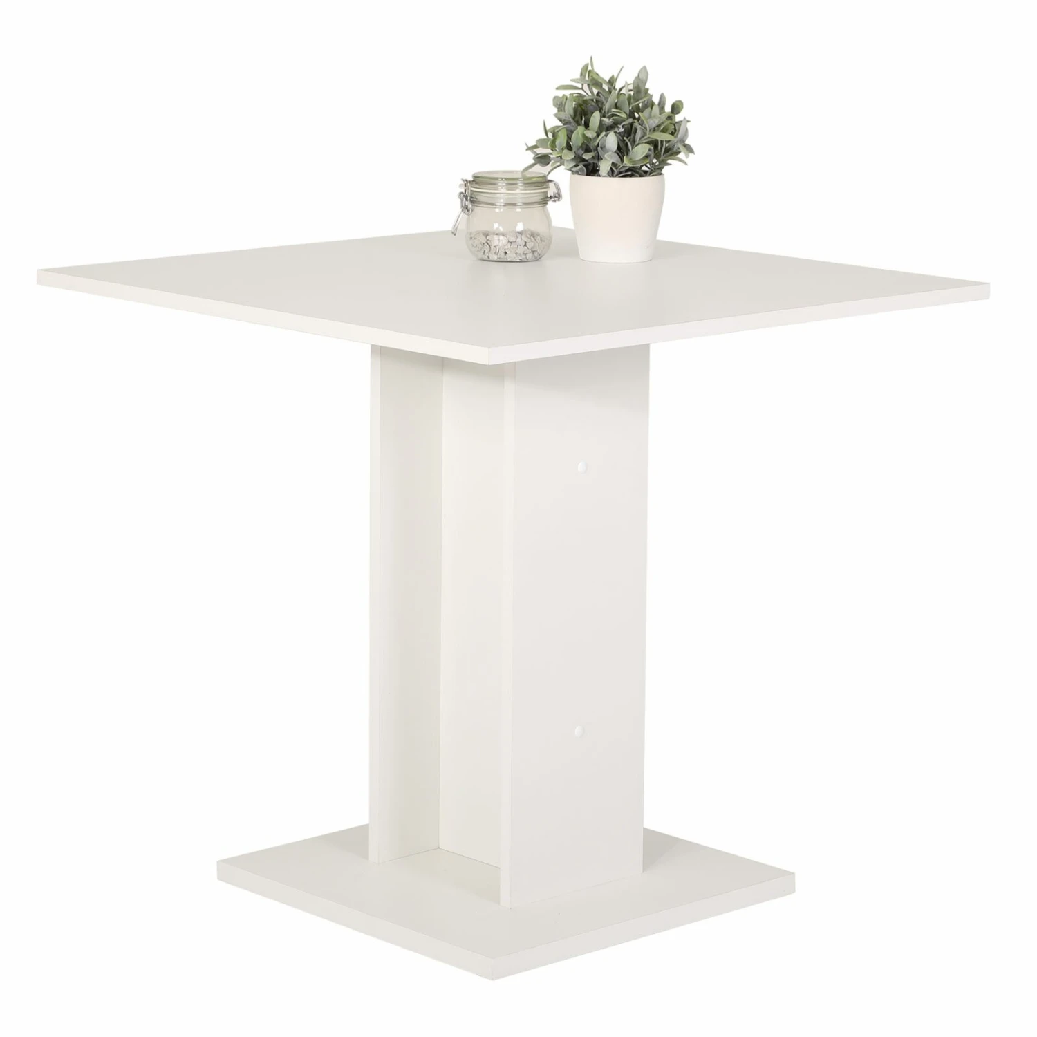 Esstisch - weiß - 80x80 cm 1 Esstisch - weiß - 80x80 cm