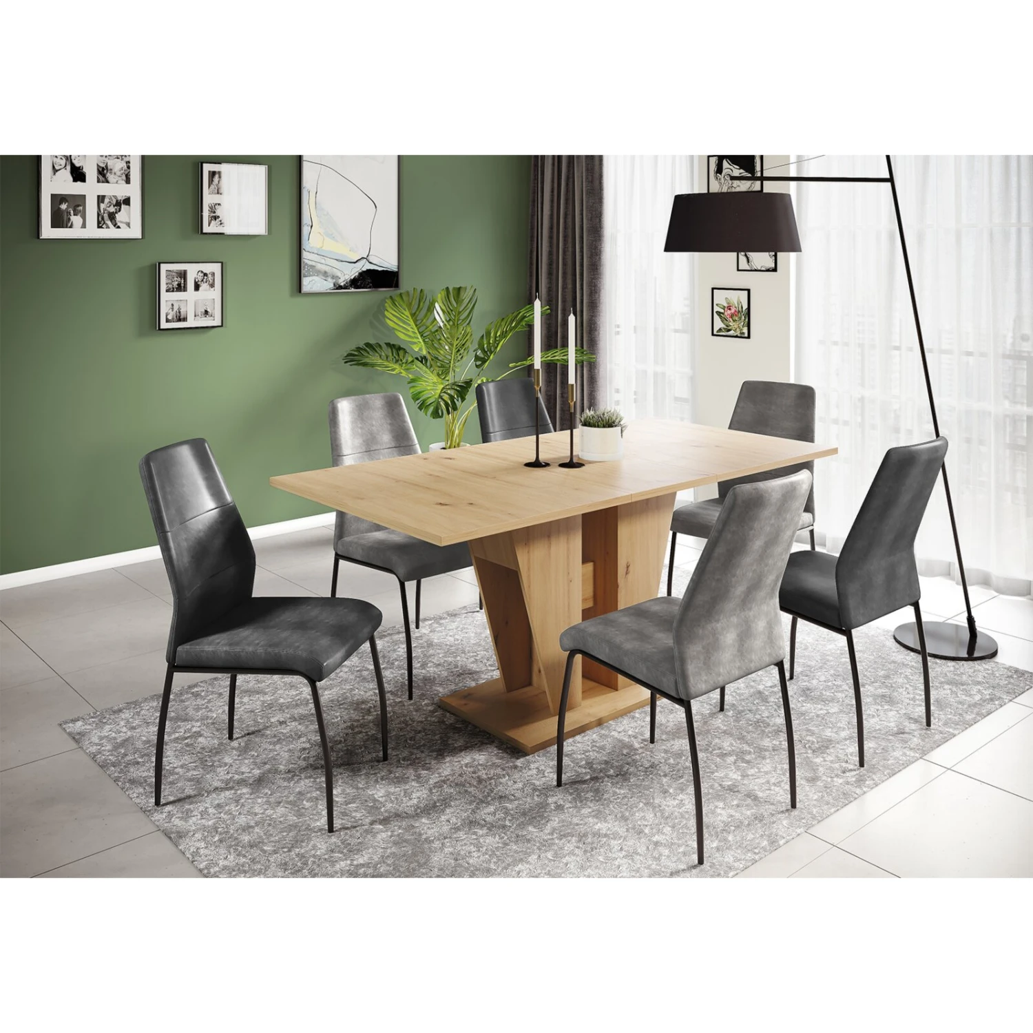 Säulentisch MALIA T - Artisan Eiche - ausziehbar 5 Säulentisch MALIA T - Artisan Eiche - ausziehbar – Bild 5