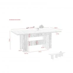 Esstisch LIA II - Sandeiche - ausziehbar -Esszimmer Verkaufsgeschäft 0405006600 04 1600Wx1600H