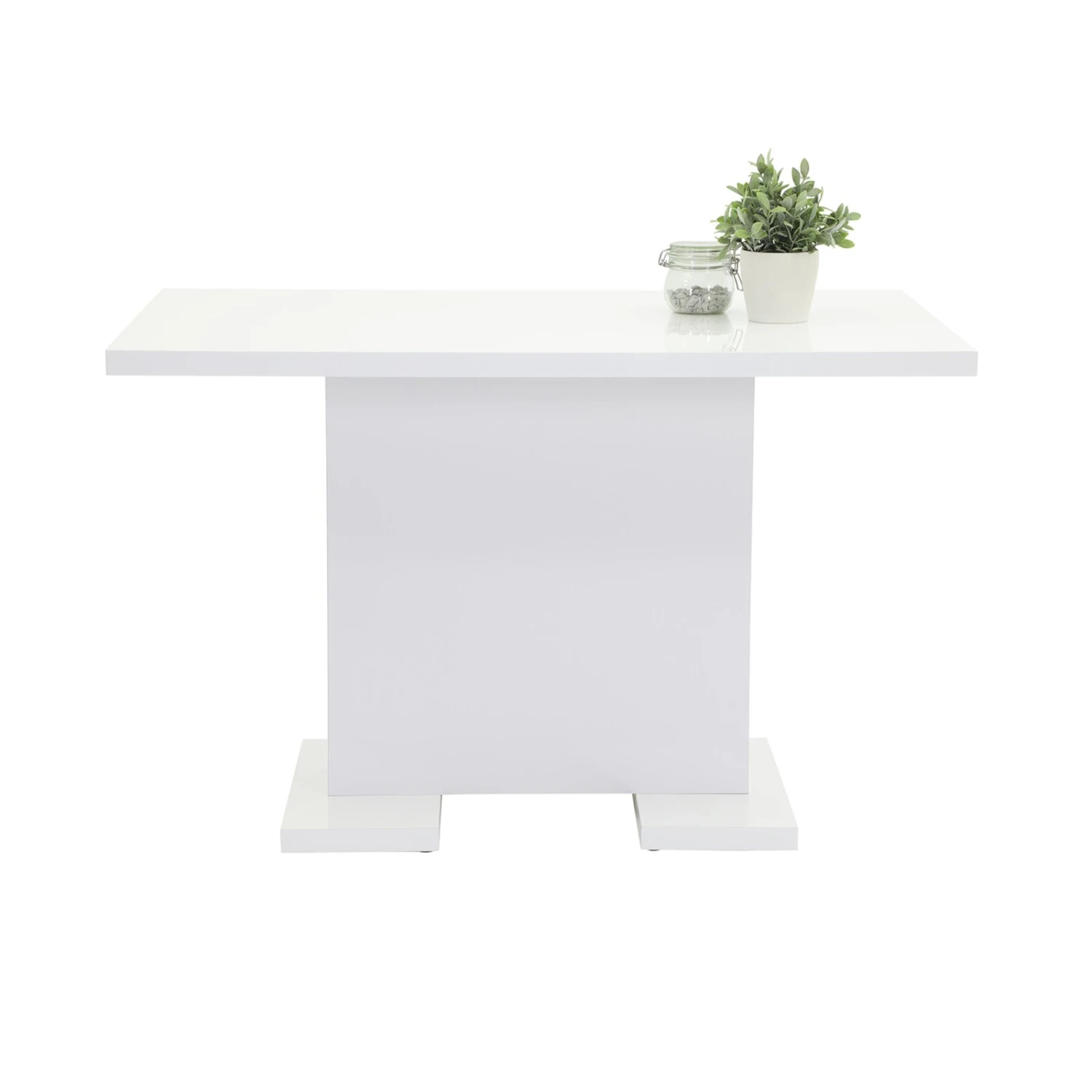 Esstisch - weiß Hochglanz - 120 cm 2 Esstisch - weiß Hochglanz - 120 cm – Bild 2