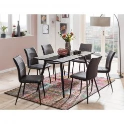Esstisch - Betonoptik - schwarz - 140x80 cm -Esszimmer Verkaufsgeschäft 0405007000 03 1600Wx1600H