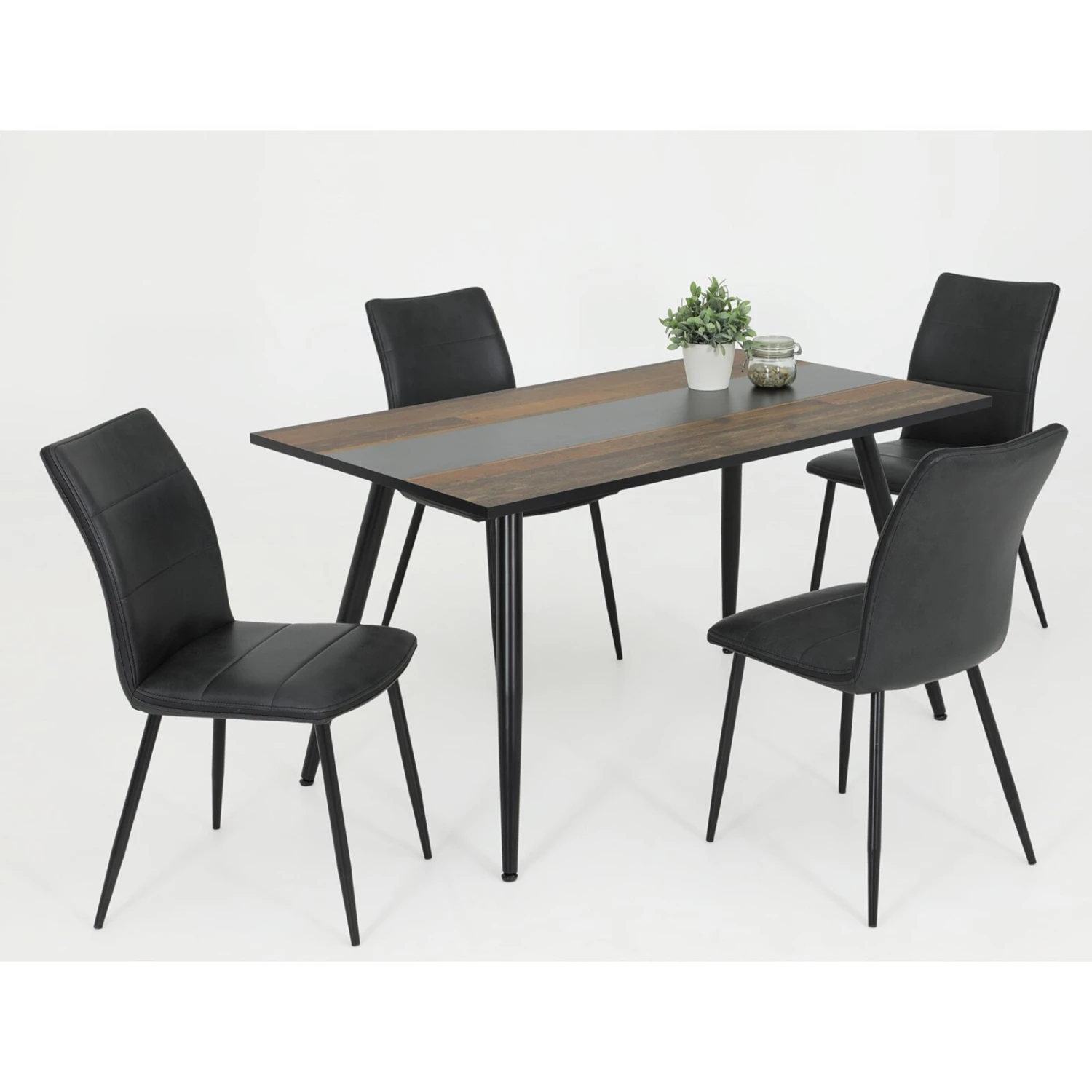 Esstisch - Oldwood - schwarz - 140x80 cm 3 Esstisch - Oldwood - schwarz - 140x80 cm – Bild 3