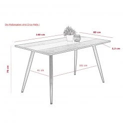 Esstisch - Oldwood - schwarz - 140x80 cm 7 Esstisch - Oldwood - schwarz - 140x80 cm -Esszimmer Verkaufsgeschäft 0405007001 04 1600Wx1600H