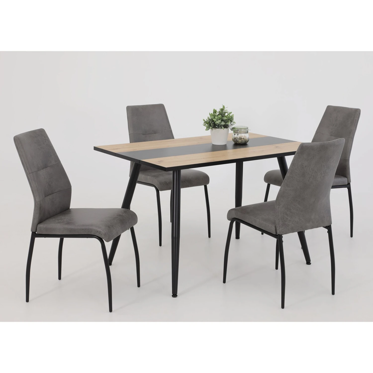 Esstisch - Artisan Eiche - schwarz - 120x80 cm 3 Esstisch - Artisan Eiche - schwarz - 120x80 cm – Bild 3