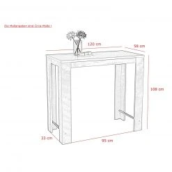 Bartisch - weiß - 120x58 cm 5 Bartisch - weiß - 120x58 cm -Esszimmer Verkaufsgeschäft 0405007200 03 1600Wx1600H