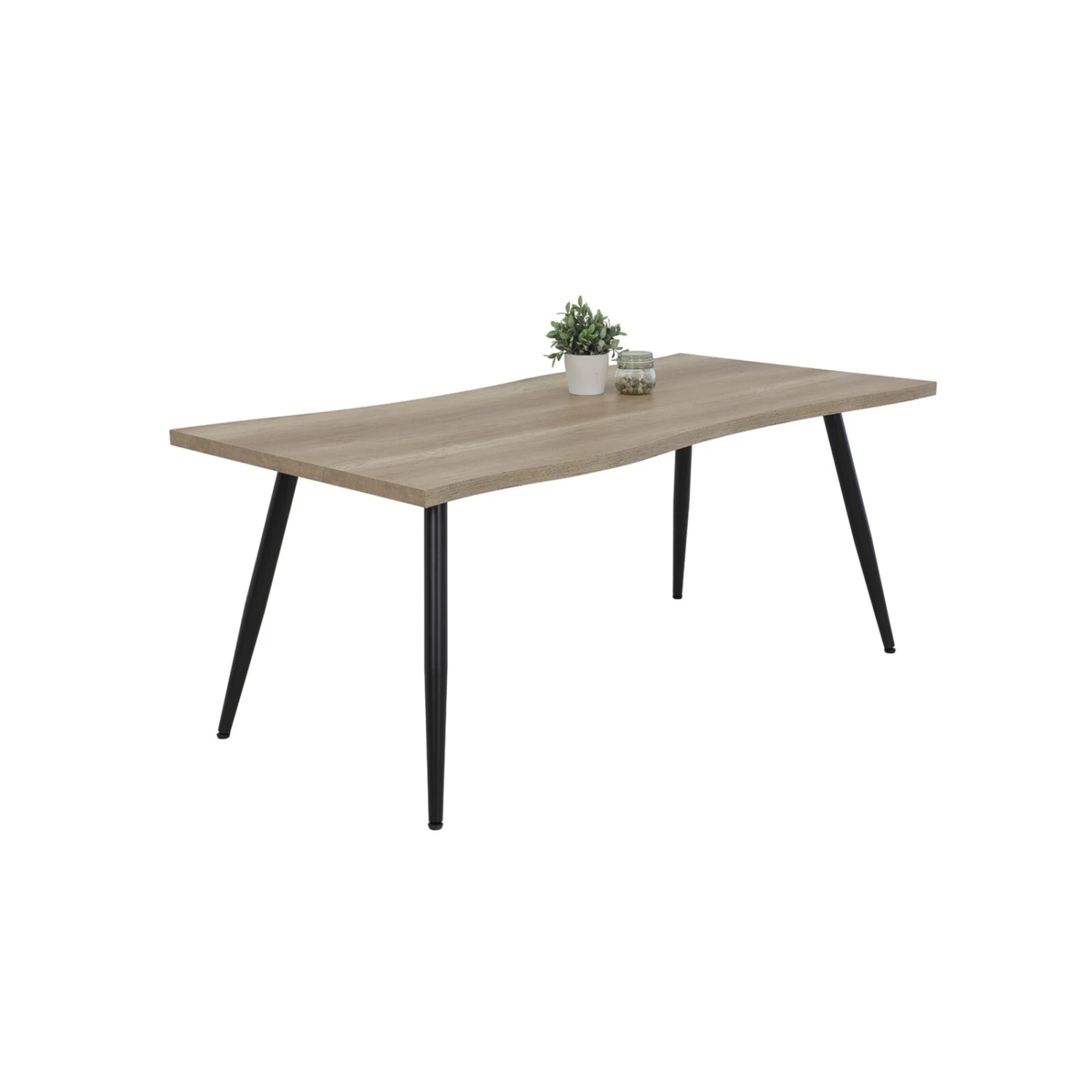 Esstisch - Wildeiche-schwarz - 180 cm 1 Esstisch - Wildeiche-schwarz - 180 cm