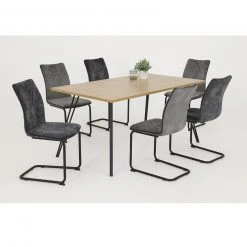 Esstisch - Artisan Eiche-schwarz - 160 cm -Esszimmer Verkaufsgeschäft 0405008602 04 1600Wx1600H