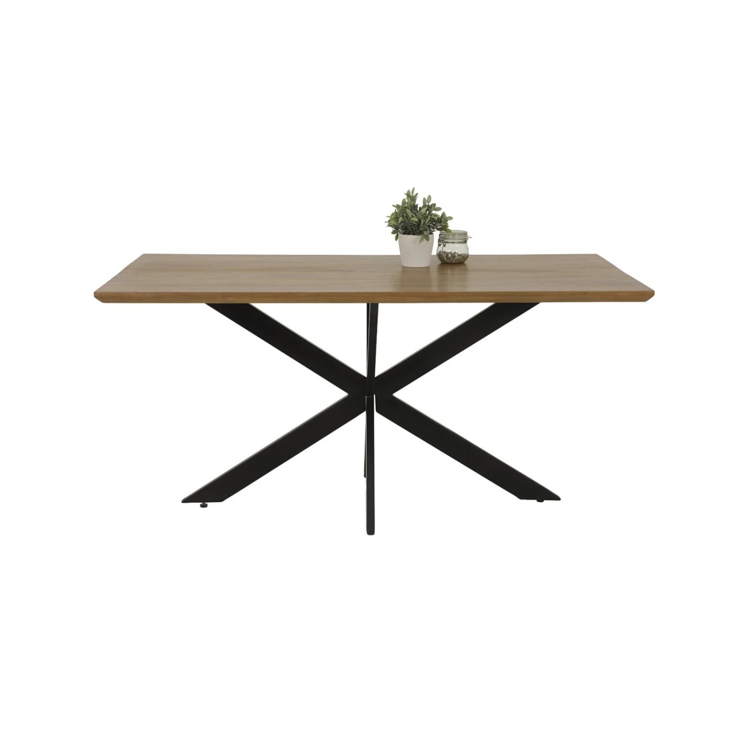 Esstisch - Akazie-schwarz - massiv - 160 cm 2 Esstisch - Akazie-schwarz - massiv - 160 cm – Bild 2