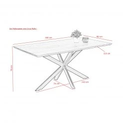 Esstisch - Akazie-schwarz - massiv - 160 cm 6 Esstisch - Akazie-schwarz - massiv - 160 cm -Esszimmer Verkaufsgeschäft 0405008900 03 1600Wx1600H
