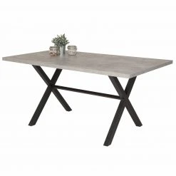 Esstisch - anthrazit - Betonoptik - 160x90 cm