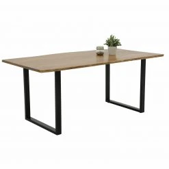 Esstisch - Akazie massiv - Baumkante - 160x90 cm