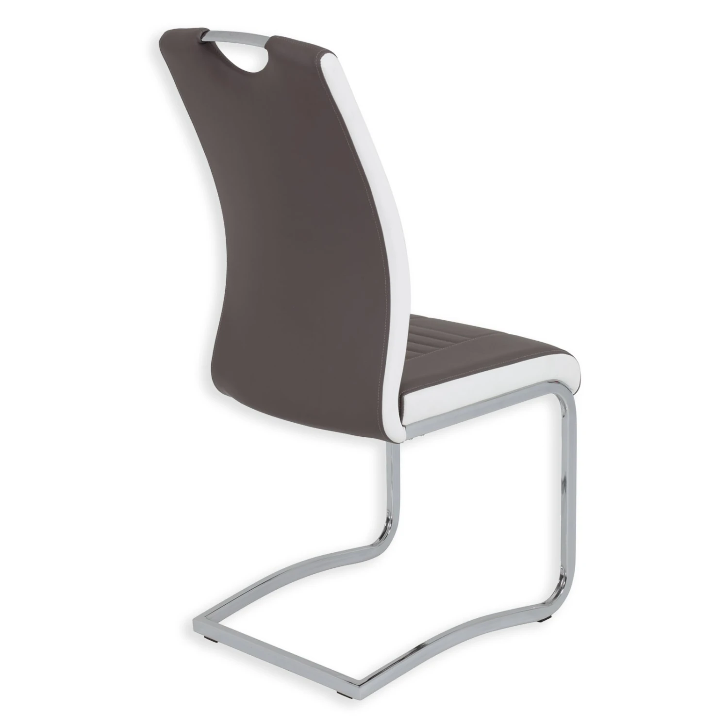 Schwingstuhl - schlamm-weiß - Lederoptik 2 Schwingstuhl - schlamm-weiß - Lederoptik – Bild 2