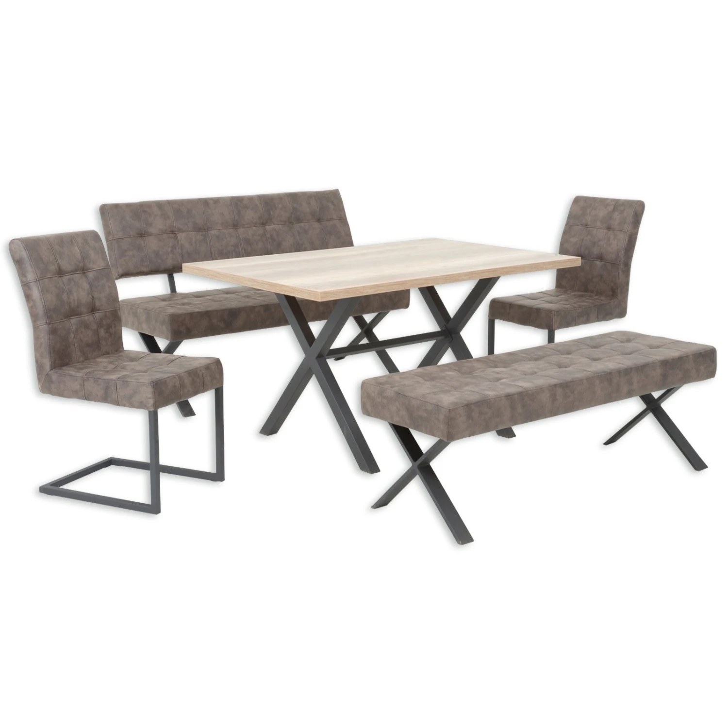 Schwingstuhl - braun - Kunstleder Vintage 2 Schwingstuhl - braun - Kunstleder Vintage – Bild 2