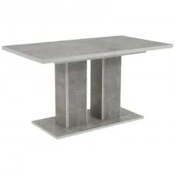 Esstisch - Betonoptik-weiß - ausziehbar