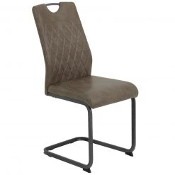 Schwingstuhl - schlamm-grau - Rautensteppung