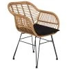 Stuhl - braun-schwarz - Polyrattangeflecht - 82 cm hoch