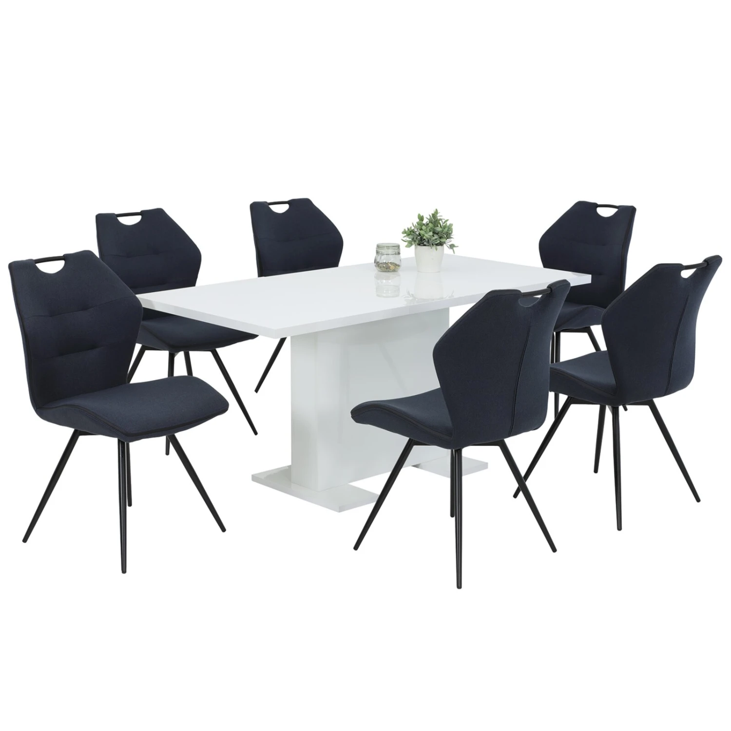 Stuhl - blau - Webstoff 2 Stuhl - blau - Webstoff – Bild 2