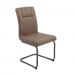 Schwingstuhl - Vintage schlamm-schwarz - Microfaser