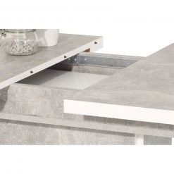 Esstisch - Betonoptik-weiß - ausziehbar bis 160 cm -Esszimmer Verkaufsgeschäft 0405035900 04 1600Wx1600H