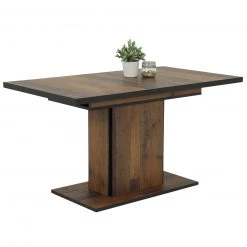 Esstisch - Old Wood Vintage-schwarz - ausziehbar bis 180 cm