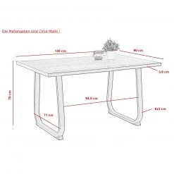 Esstisch - Old Wood Vintage-schwarz - 140x90 cm 7 Esstisch - Old Wood Vintage-schwarz - 140x90 cm -Esszimmer Verkaufsgeschäft 0405036500 04 1600Wx1600H