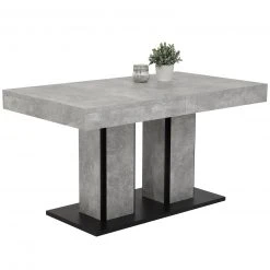 Esstisch - Betonoptik-anthrazit - ausziehbar bis 180 cm