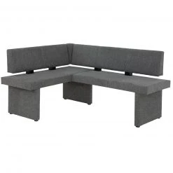Eckbank - grau - beidseitig montierbar - 168x128 cm