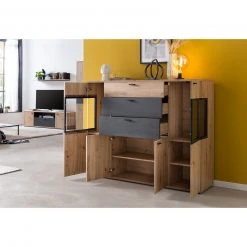 Highboard - Artisan Eiche-Burned Wood - 155 cm breit -Esszimmer Verkaufsgeschäft 0405037200 04 1600Wx1600H