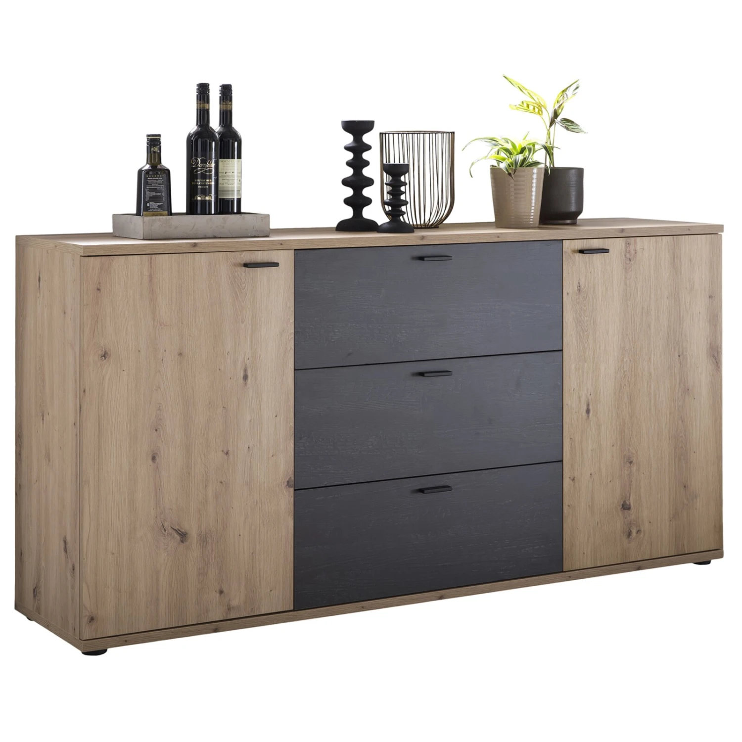 Sideboard - Artisan Eiche-Burned Wood - 165 cm breit 1 Sideboard - Artisan Eiche-Burned Wood - 165 cm breit
